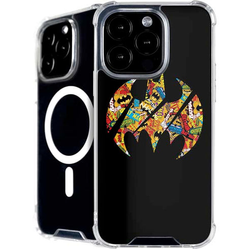 DC Comics Batman Silhouette Logo Vintage Pattern iPhone 16 Pro MagSafe Case